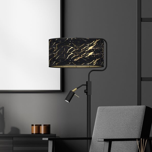 Lampadar SENSO 1xE27/40W/230V + 1xGU10/7W negru