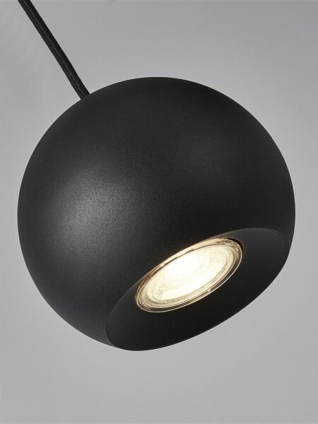 Lustră pe cablu EINDHOVEN 4xGU10/50W/230V neagră Searchlight 1014-4BK