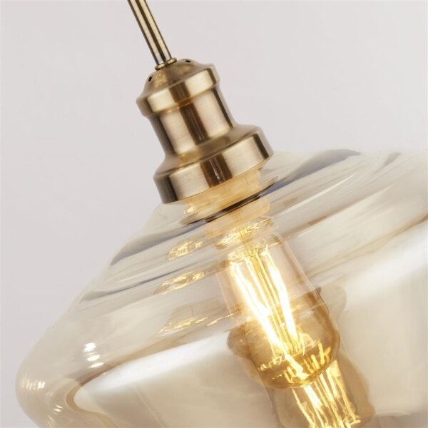 Lustră pe cablu MIA 3xE27/60W/230V alamă Searchlight 5423-3AB