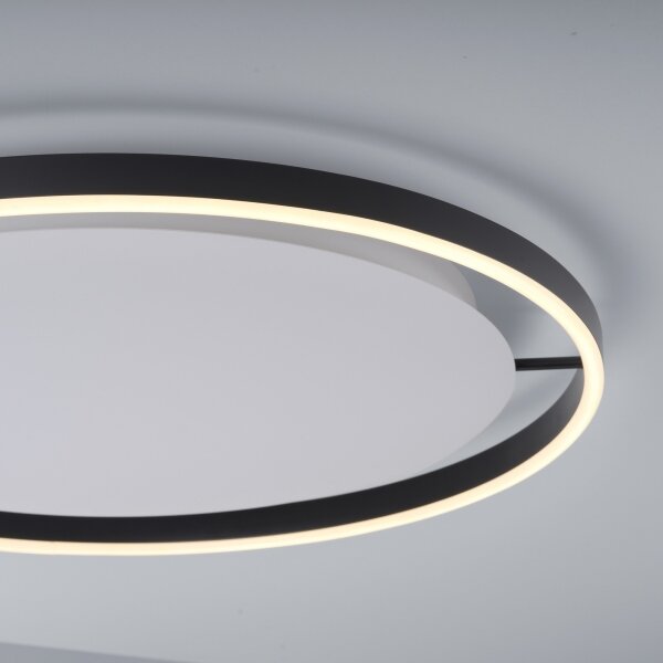 Leuchten Direkt 15392-13 - LED plafonieră RITUS 30W/230V negru dimabil