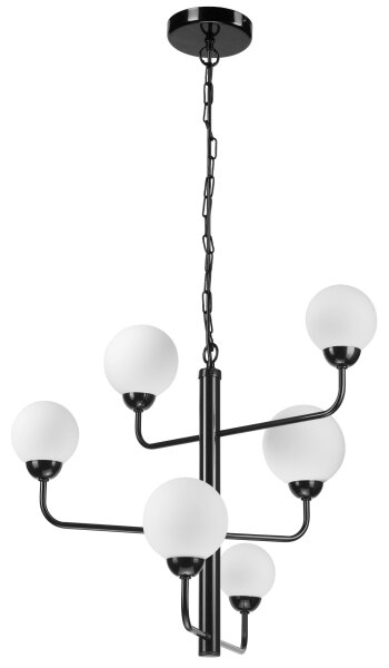 Lustră pe lanț OSCAR 6xG9/5W/230V neagră