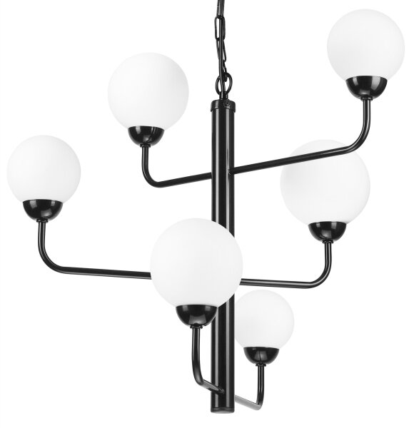 Lustră pe lanț OSCAR 6xG9/5W/230V neagră