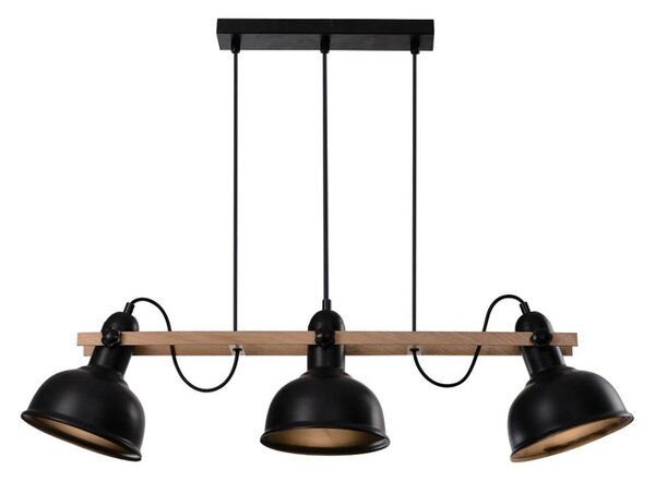 Lustră pe cablu RENO 3xE27/40W/230V neagră/maro