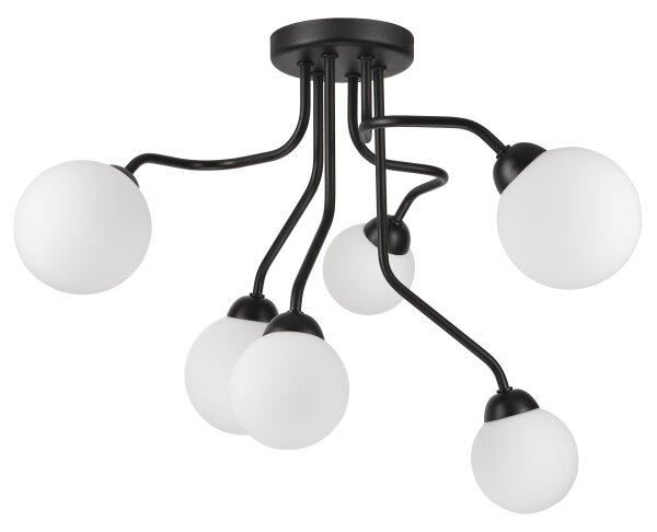 Lustră aplicată HOLLY 6xG9/5W/230V neagră