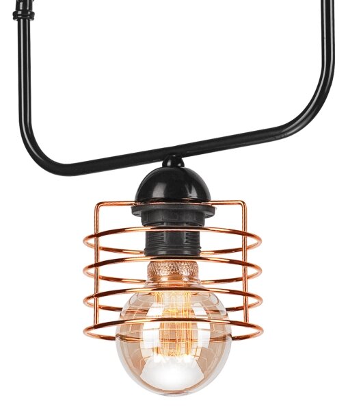 Lustră pe lanț MORGAN 1xE27/60W/230V neagră/cupru