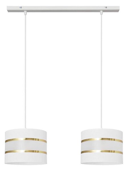 Lustră pe cablu HELEN 2xE27/15W/230V albă/aurie
