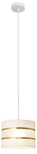 Lustră pe cablu HELEN 1xE27/15W/230V d. 20 cm albă/aurie
