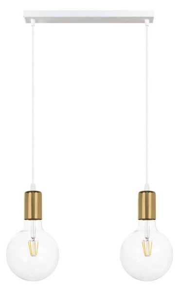 Lustră pe cablu MIROS 2xE27/60W/230V albă/aurie