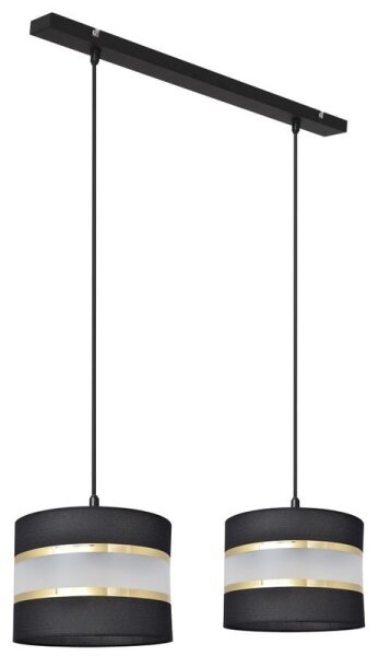 Lustră pe cablu HELEN 2xE27/15W/230V neagră/aurie