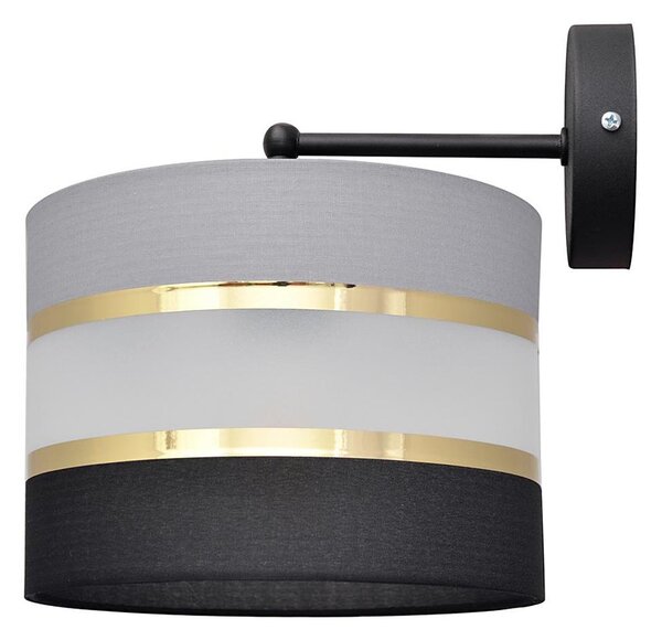 Lampă de perete HELEN 1xE27/15W/230V neagră/gri/aurie
