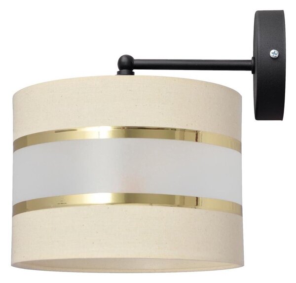 Lampă de perete HELEN 1xE27/15W/230V crem/neagră/aurie