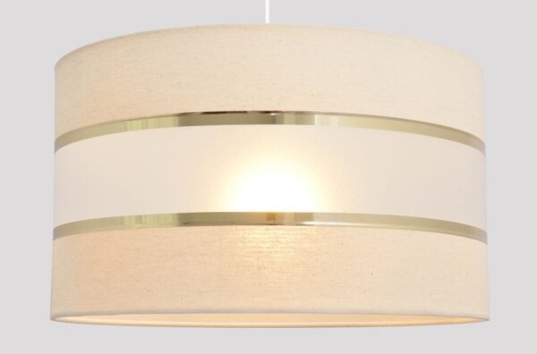 Lustră pe cablu HELEN 1xE27/15W/230V d. 35 cm crem/aurie