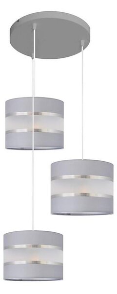 Lustră pe cablu HELEN 3xE27/15W/230V gri/argintie