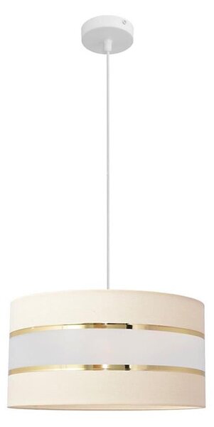 Lustră pe cablu HELEN 1xE27/15W/230V d. 40 cm crem/aurie