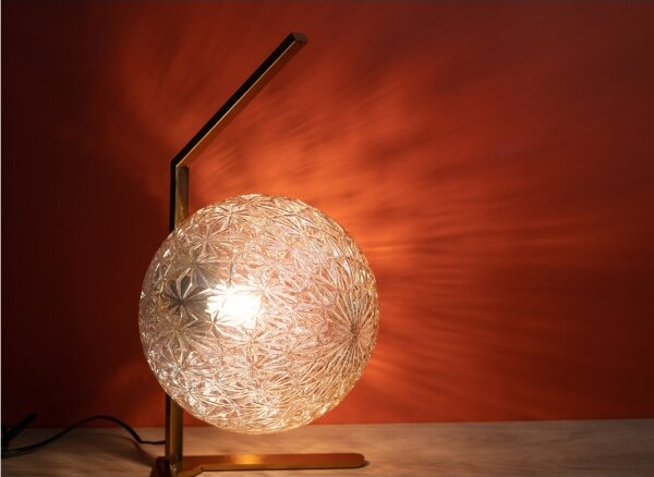 Lampă de masă JUNO 1xE27/7W/230V bej/auriu Klausen 108003