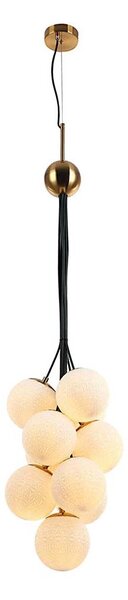 Lustră pe cablu GRAPES 10xE27/7W/230V bronz/albă Klausen 109004