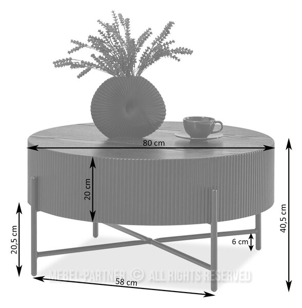 Măsuță de cafea Nixi (lemn negru + negru). Promo -11%. 1111666
