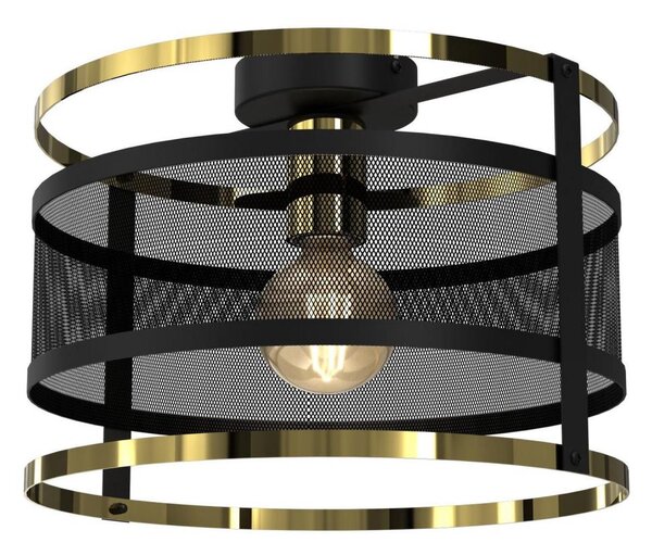 Lustră aplicată RIM 1xE27/60W/230V neagră/aurie