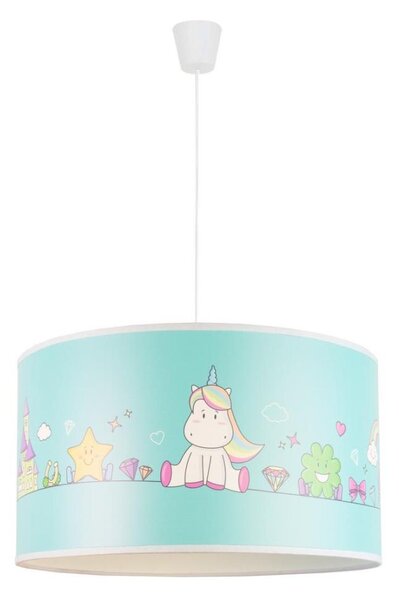 Lustră pe cablu pentru copii Duolla UNICORN 1xE27/15W/230V d. 35 cm