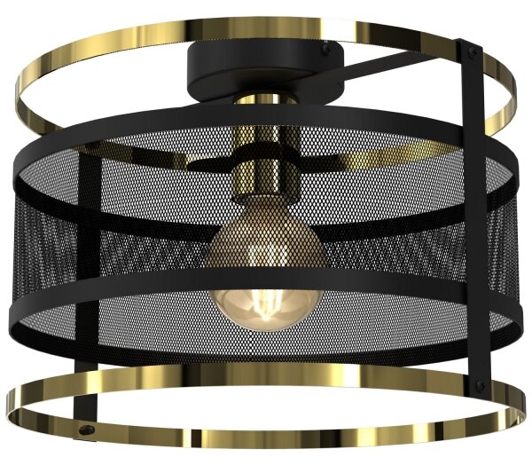 Lustră aplicată RIM 1xE27/60W/230V neagră/aurie