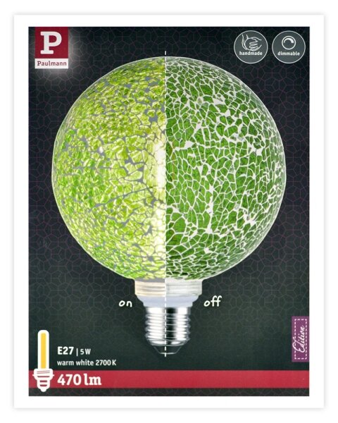 Bec LED reglabil MOSAIC G125 E27/5W/230V 2700K - Paulmann 28747