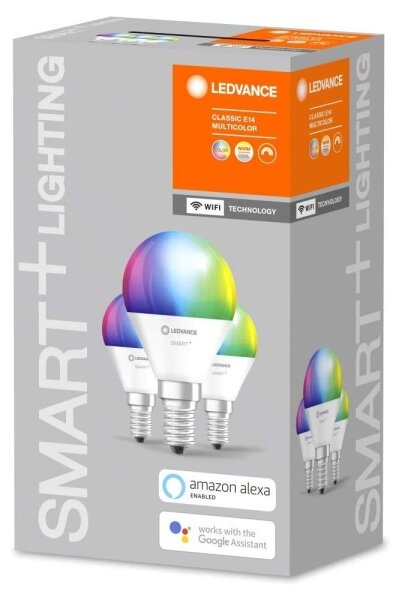 SET 3x bec LED RGBW dimabil SMART+ E14/5W/230V 2700K-6500K Ledvance