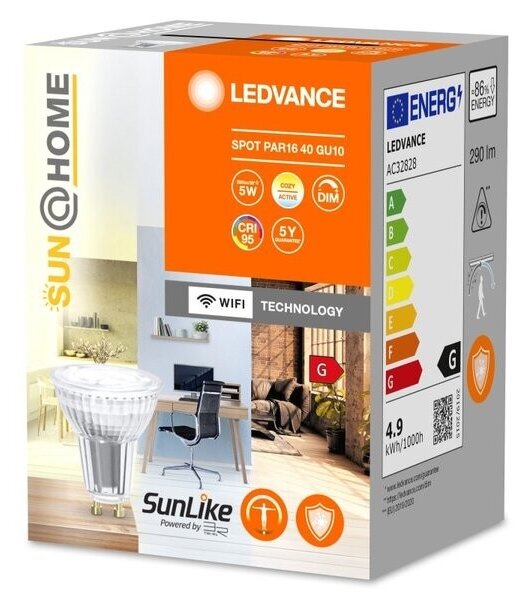 LED bec antibacterian dimabil PAR16 GU10/4,9W/230V Wi-Fi - Ledvance