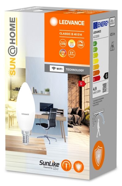 LED bec antibacteriană dimabilă B40 E14/4,9W/230V Wi-Fi - Ledvance