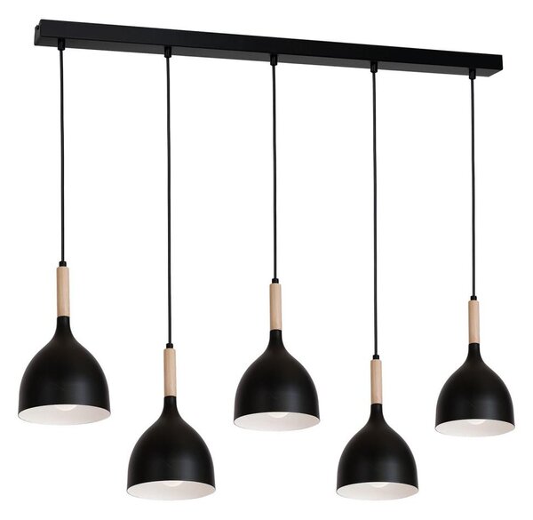 Lustră pe cablu NOAK WOOD 5xE27/60W/230V