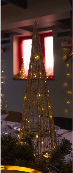 Decorațiune LED de Crăciun Retlux LED/2xAA 40 cm con