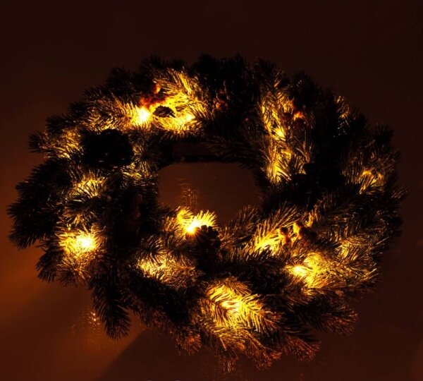 Coroniță LED de Crăciun Retlux LED/2xAA d. 40 cm