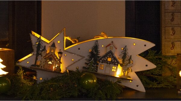 Decorațiune LED de Crăciun Retlux LED/2xAA cometă