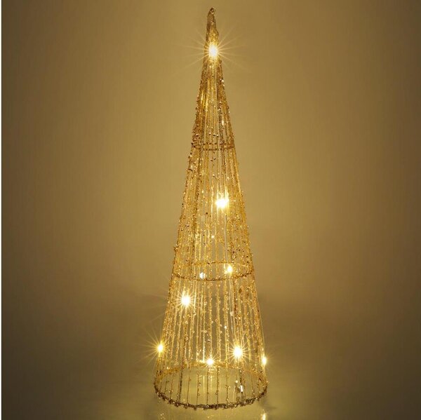 Decorațiune LED de Crăciun Retlux LED/2xAA 40 cm con