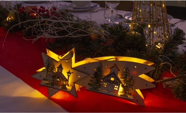 Decorațiune LED de Crăciun Retlux LED/2xAA cometă