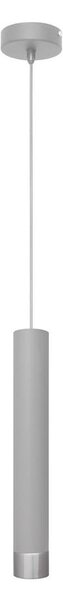 Lustră LED pe cablu TUBA 1xGU10/4,8W/230V gri/crom mat