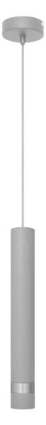 Lustră LED pe cablu TUBA 1xGU10/4,8W/230V gri/crom lucios
