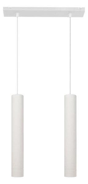 LED Lustră pe cablu TUBA 2xGU10/4,8W/230V albă