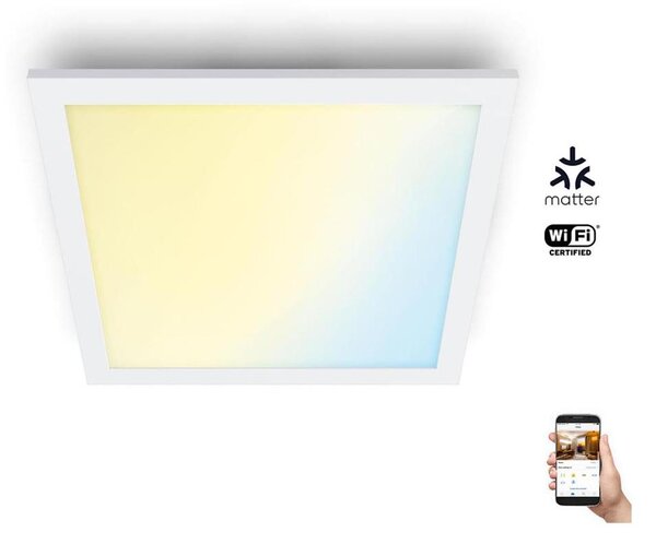WiZ - Plafonier LED SUPERSLIM dimabil 12W 230V alb Wi-Fi
