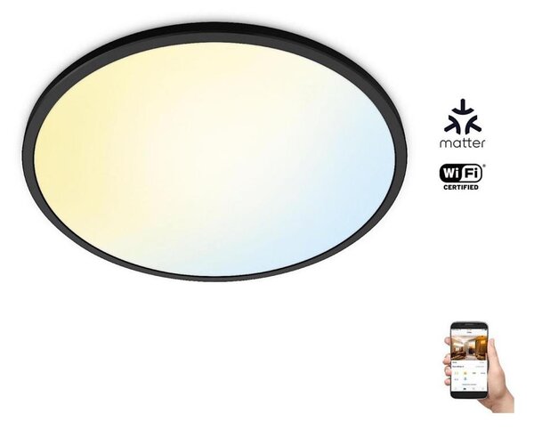 WiZ - Lampă LED plafon SUPERSLIM dimabilă 32W 230V negru Wi-Fi
