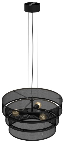 Lustră pe cablu GLUM 3xE27/60W/230V neagră
