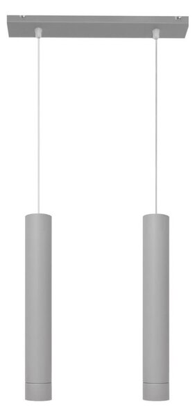 Lustră LED pe cablu TUBA 2xGU10/4,8W/230V gri