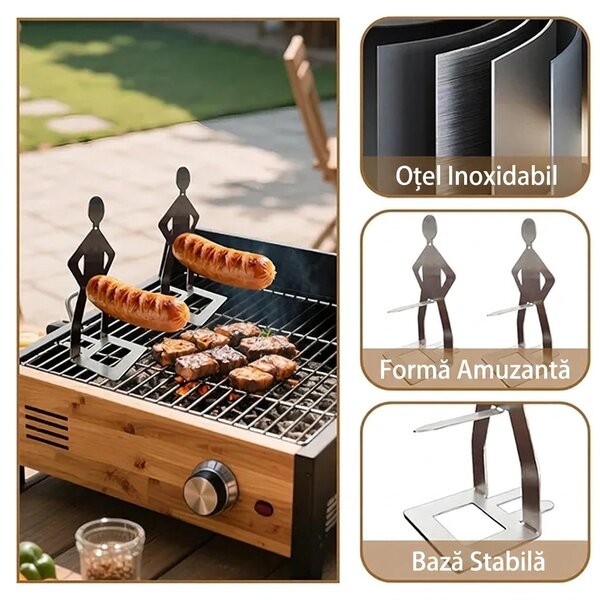 Grillboyz™ Suporturi Amuzante Pentru Cârnați La Grătar – Pachet De 3