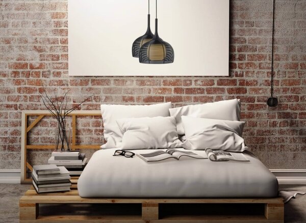 Lustră pe cablu CENTER 1xE27/9W/230V neagră Klausen 111052