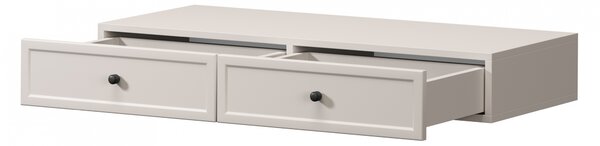 Consolă suspendată cu sertare Lorini 100 cm - cașmir / mânere negre