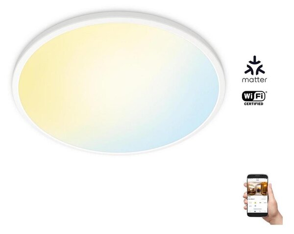 WiZ - Lampă LED plafon SUPERSLIM dimabilă LED/32W/230V alb Wi-Fi