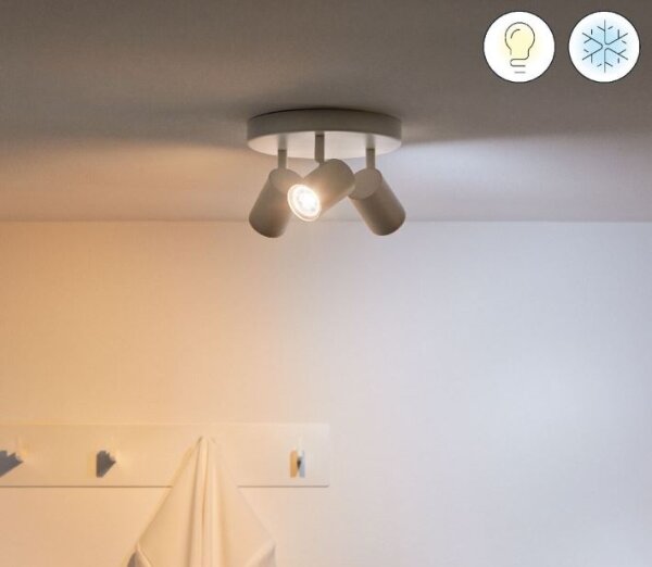 WiZ LED RGBW spot reglabil IMAGEO 3xGU10/4,9W/230V alb Wi-Fi