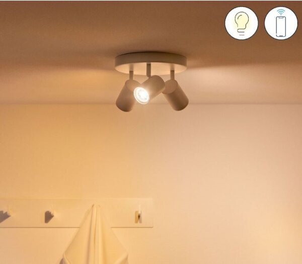 WiZ LED RGBW spot reglabil IMAGEO 3xGU10/4,9W/230V alb Wi-Fi