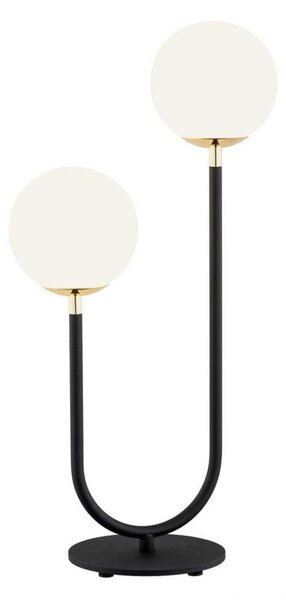 Lampă de masă FERRONE 2xE14/7W/230V neagră/albă/aurie Argon 7072