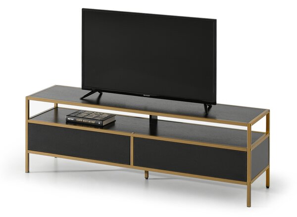 Masă TV Soren Rtv (lemn negru + auriu). Promo -14%. 1111727
