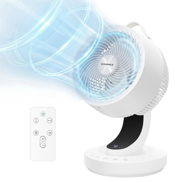 Ventilator de circulație FLOW cu telecomandă, alb SongmicsHome